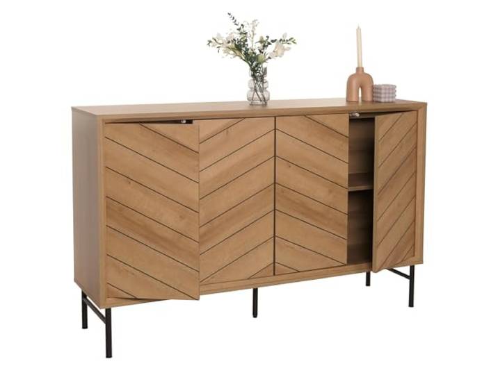 Mendler Sideboard HWC-M50, 94x151x40cm - Natur