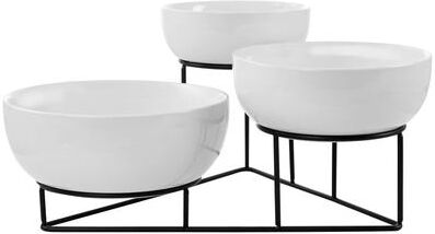 Gibson Elite 4 Piece Bowl Set with Metal Rack