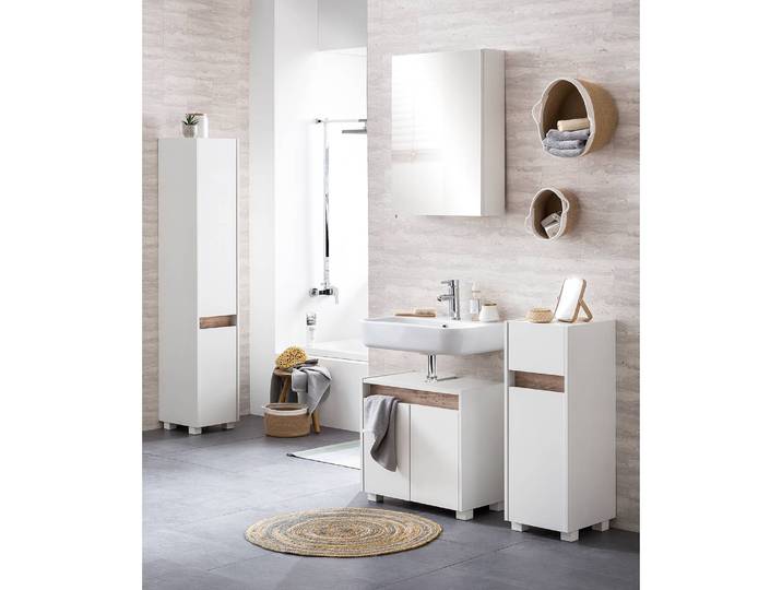 Hochschrank Cosmo 30cm Weiß/Weiß