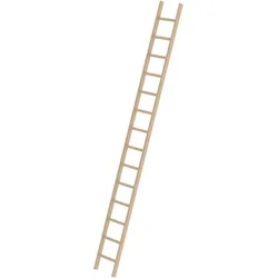 Munk, Leiter + Gerüst, Sprossen-Anlegeleiter Holz ohne Traverse 14 Sprossen (Anlegeleiter, 416 cm)