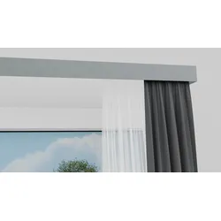 Innenlaufschiene INDEKO "Stockholm", silber (silberfarben), L:220cm, Metall, Gardinenstangen