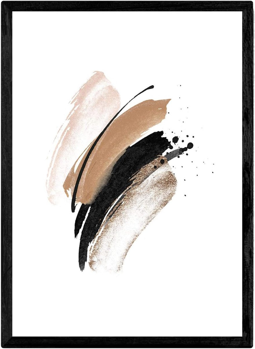 Abstracte grafische paper poster voor interieurdecoratie