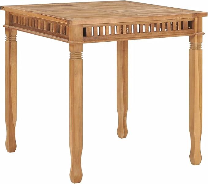 Garten Esstisch Gartentisch Terrassentisch Balkontisch Gartenmöbel Buffettisch Campingtisch Beistelltisch Couchtisch Partytisch für Garten 80x80x80 cm Massivholz Teak