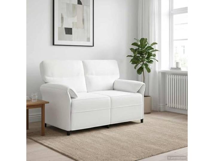 Sofa 100% Polyester mit Metallrahmen, MDF und Sperrholz für Wohnzimmer Modernes Design, stabile Konstruktion, weiche Kissen, ausklappbare Armlehnen, pflegeleichter Stoff