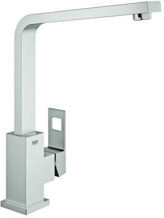 Grohe Eurocube Spültisch-Einhebelmischer 31255DC0 supersteel, schwenkbarer Gussauslauf