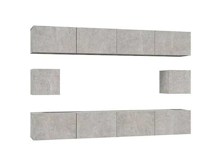vidaXL 6-TLG. TV-Schrank-Set Betongrau Holzwerkstoff