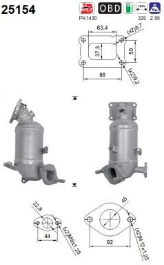 As Katalysator 25154 Für Kia