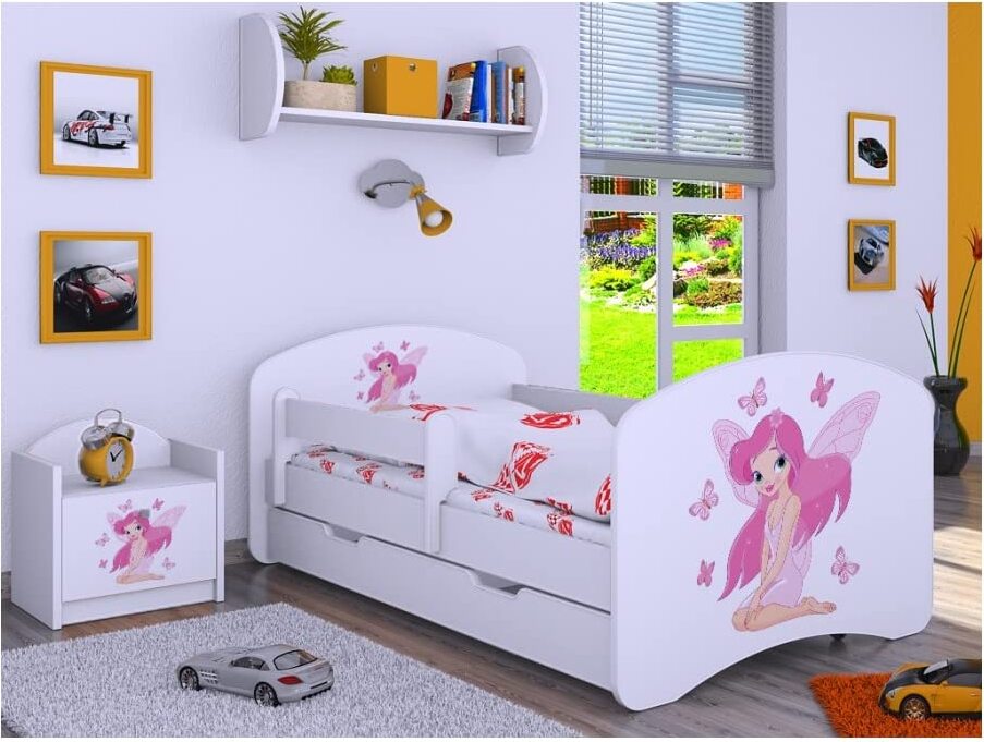 BDW Kinderbett mit Matratze und Bettkasten, 190x90