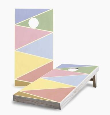 Skip's Garage Color Triangles Cornhole Boards