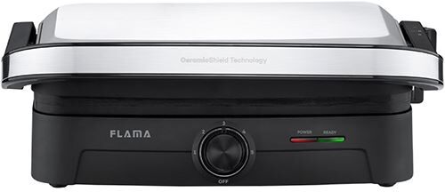 Flama Grelhador Elétrico de Placas  4422FL Heat Easy 1500W - Preto  Inox