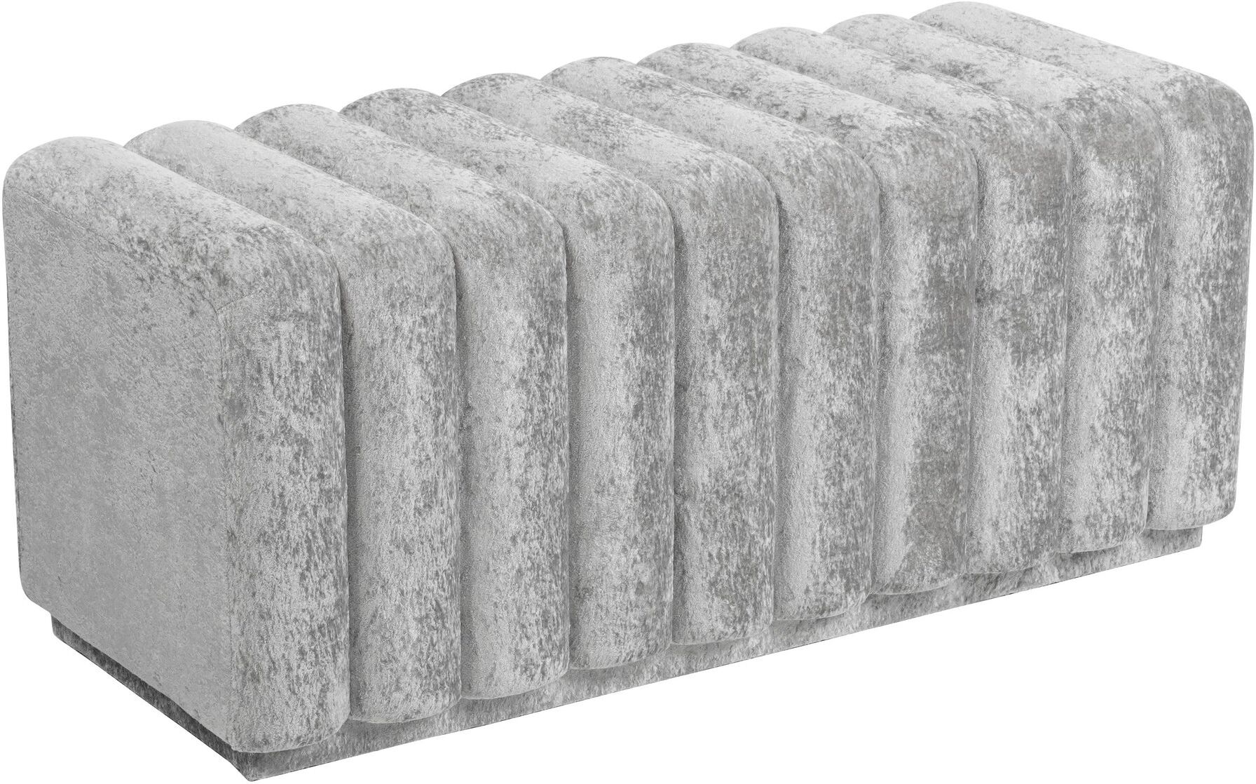 Pouf Amicasa HSNP08 VELVET Grigio
