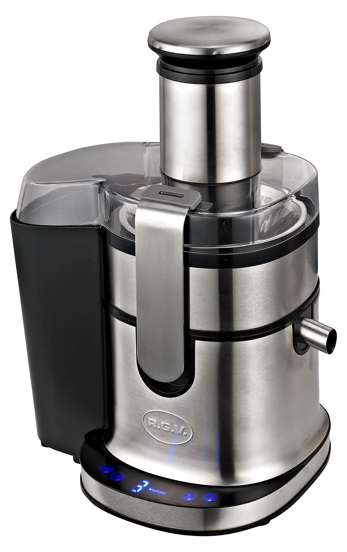 Industrie-Entsafter 800 W, 2 l, 5 Stufen, Edelstahl, silber/schwarz