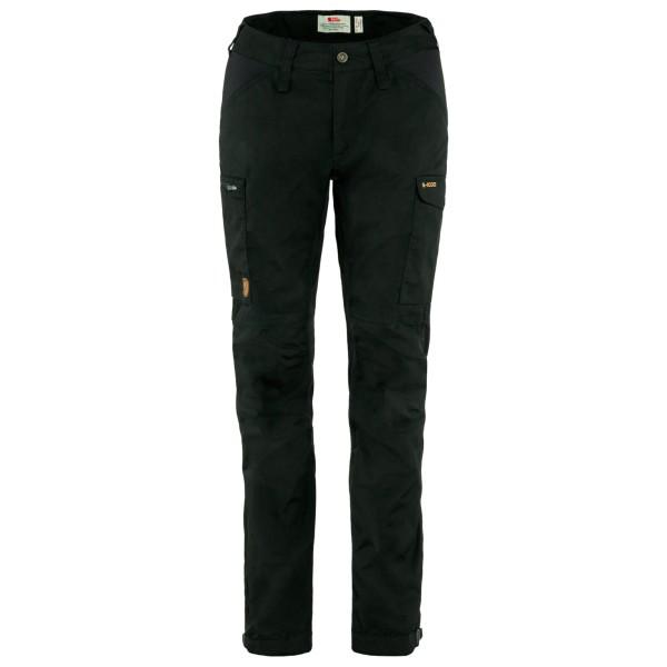 Fjällräven - Women's Kaipak Trousers Curved - Trekkinghose Gr 48 - Fixed Length schwarz