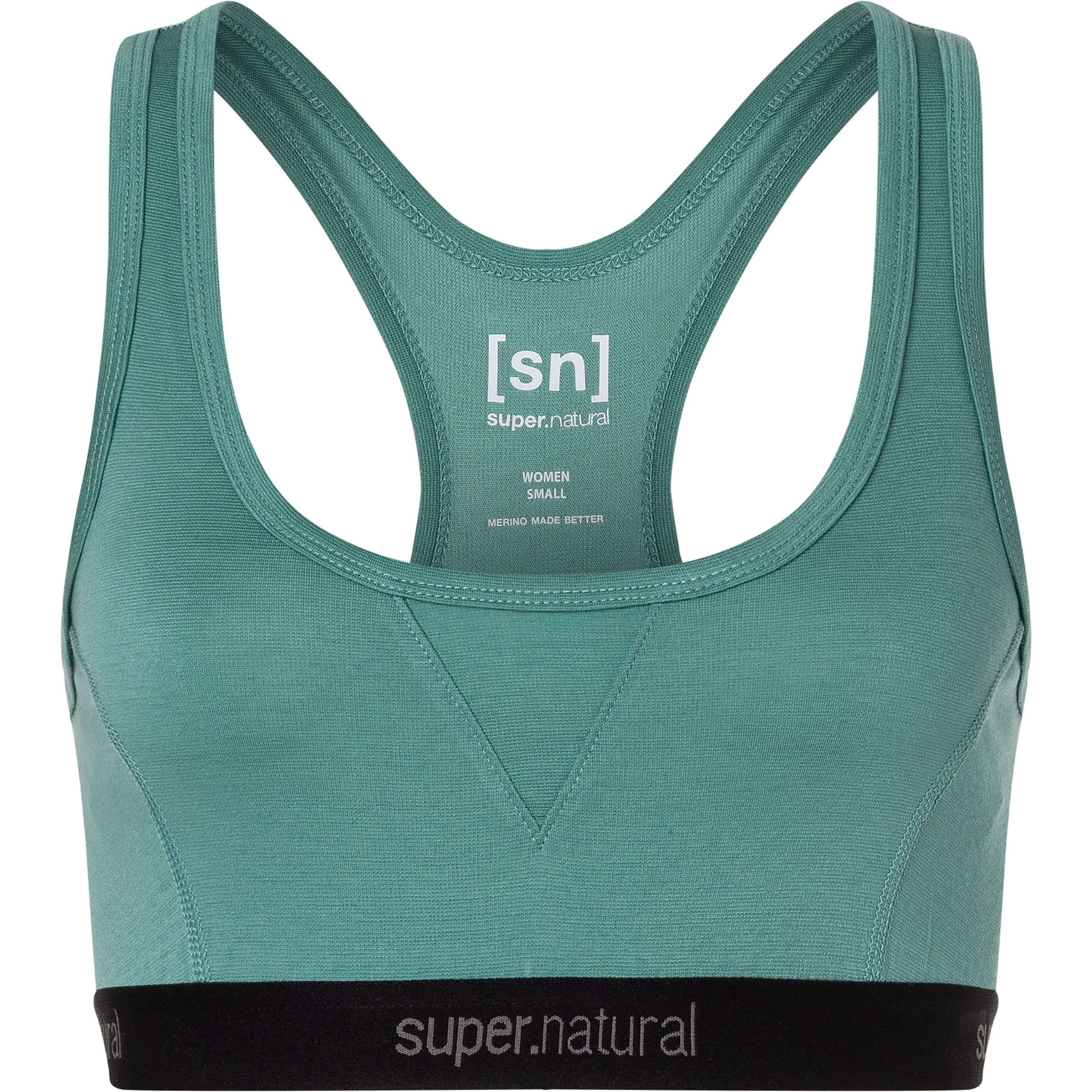 Super.Natural Tundra220 Semplice Sport BH Damen Sport-BHs tuerkis Größe S Hautfreundlich Merinowolle