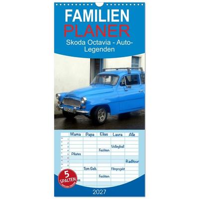 Familienplaner 2027 - Skoda Octavia - Auto-Legenden mit 5 Spalten (Wandkalender, 21 x 45 cm) CALVENDO