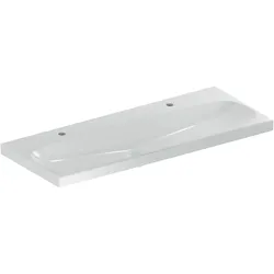 Geberit Acanto Waschtisch, 2 Hahnlöchern links/rechts, ohne Überlauf, 1200x480mm, 501.880.00.5, Farbe: Weiß