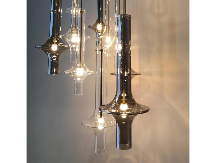 Lampe LED suspendue en verre post-moderne, design nordique post-moderne, luminaire décoratif d'intérieur, idéal pour un salon, une cuisine, une salle à manger ou un Loft
