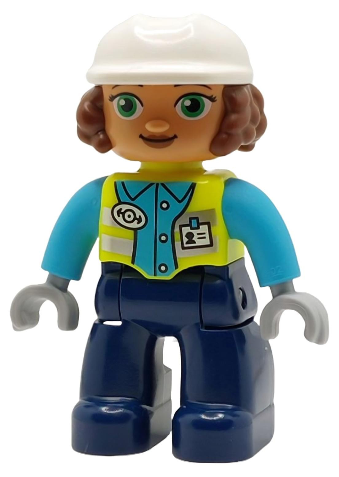 LEGO Duplo Minifiguur Vrouwelijke Treinmedewerker uit de LEGO Ville-serie