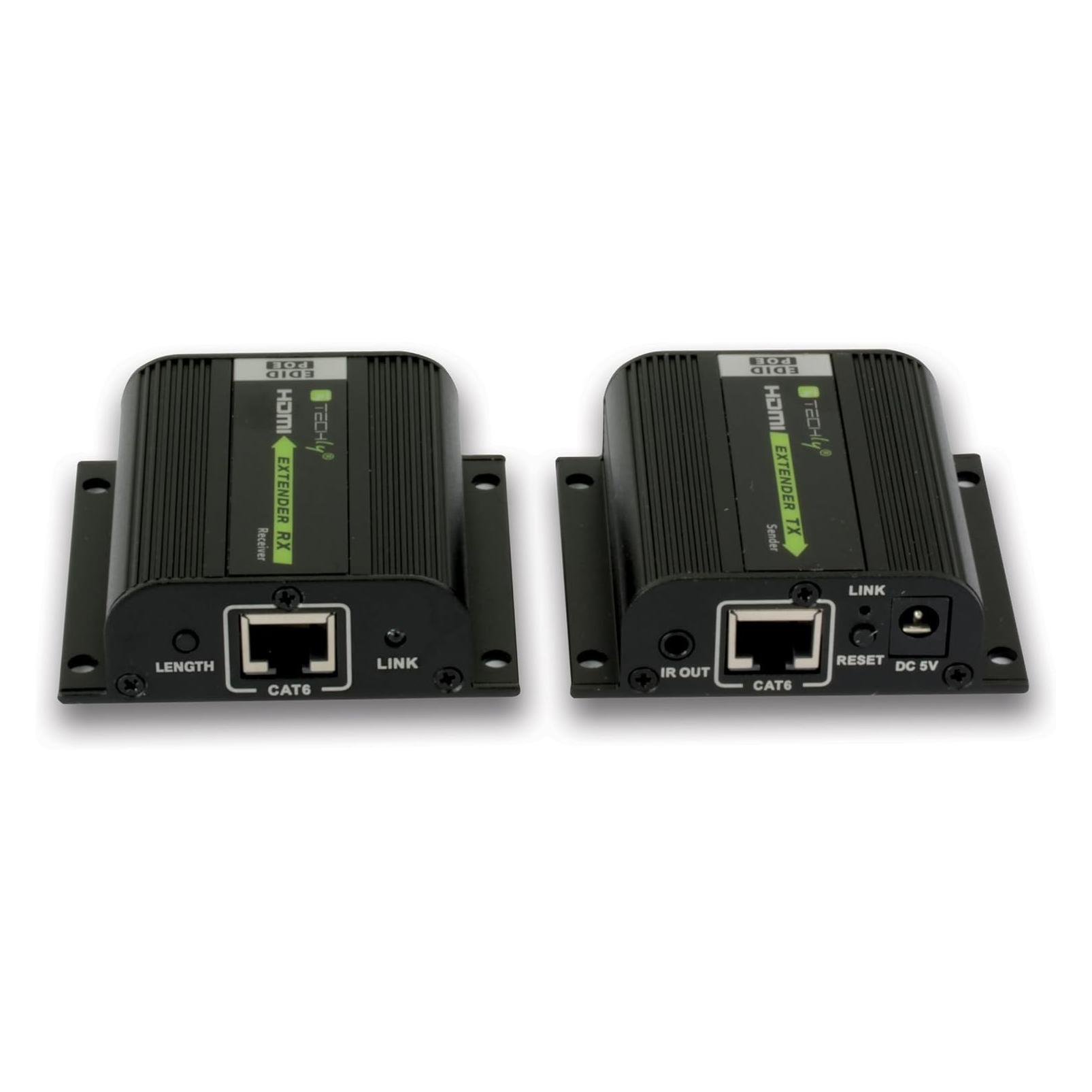 Techly HDMI Ext./Verstärker, 3D, mit POE,EDID u. IR (IDATA-EXT-E70POED)