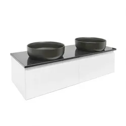 SAT Evolution Badezimmerschrank unter Waschbecken 118x30x44,8 cm weiß matt SATEVO120WMTK