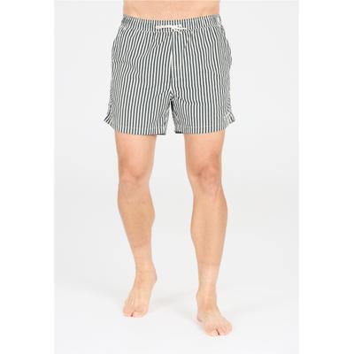 Badeshorts VIRTUS "Cullen", Herren, Gr. S, EURO-Größen, grün (dunkelgrün, weiß), Polyamid, gestreift, Badehosen Badeshorts, aus atmungsaktivem Material