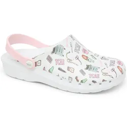 Damen Clogs "ODEN+ PRINT" TCAE - 38 - Weiß