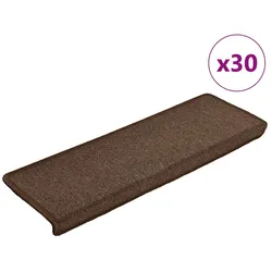 vidaXL Stufenmatten 30 Stk. 65x21x4 cm Kaffeebraun Rechteckiger Rand