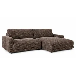 ECKSOFA MARLIN Braun Flachgewebe