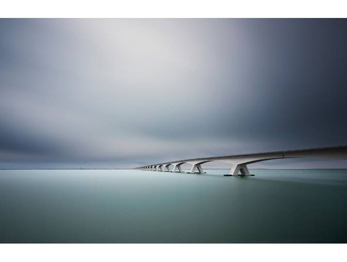Fototapete PAPERMOON Photo-Art ARTHUR VAN ORDEN, DIE UNENDLICHE BRÜCKE , bunt, B:3m L:2,23m, Vlies, Tapeten, Fototapete