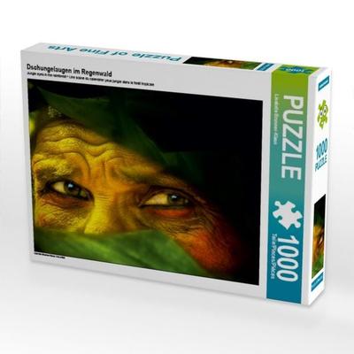 CALVENDO Puzzle Dschungelaugen im Regenwald | 1000 Teile Lege-Größe 64x48cm Foto-Puzzle für glückliche Stunden