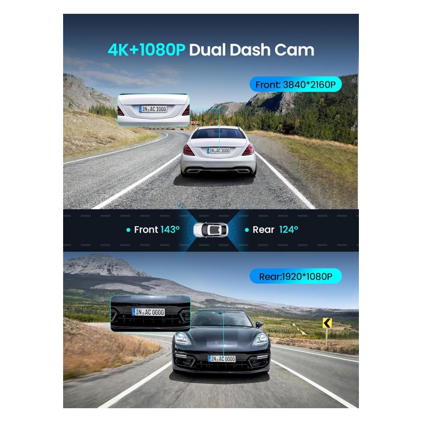 DDpai Z50 Pro Dual (Eingebautes Display, GPS-Empfänger, 4K) (Z50 Pro Dual GPS)