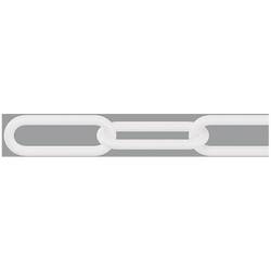 dörner + helmer 138104 Absperrkette Weiß Kunststoff 50 m