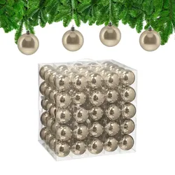 Relaxdays Weihnachtskugeln 100er Set Creme,Silber