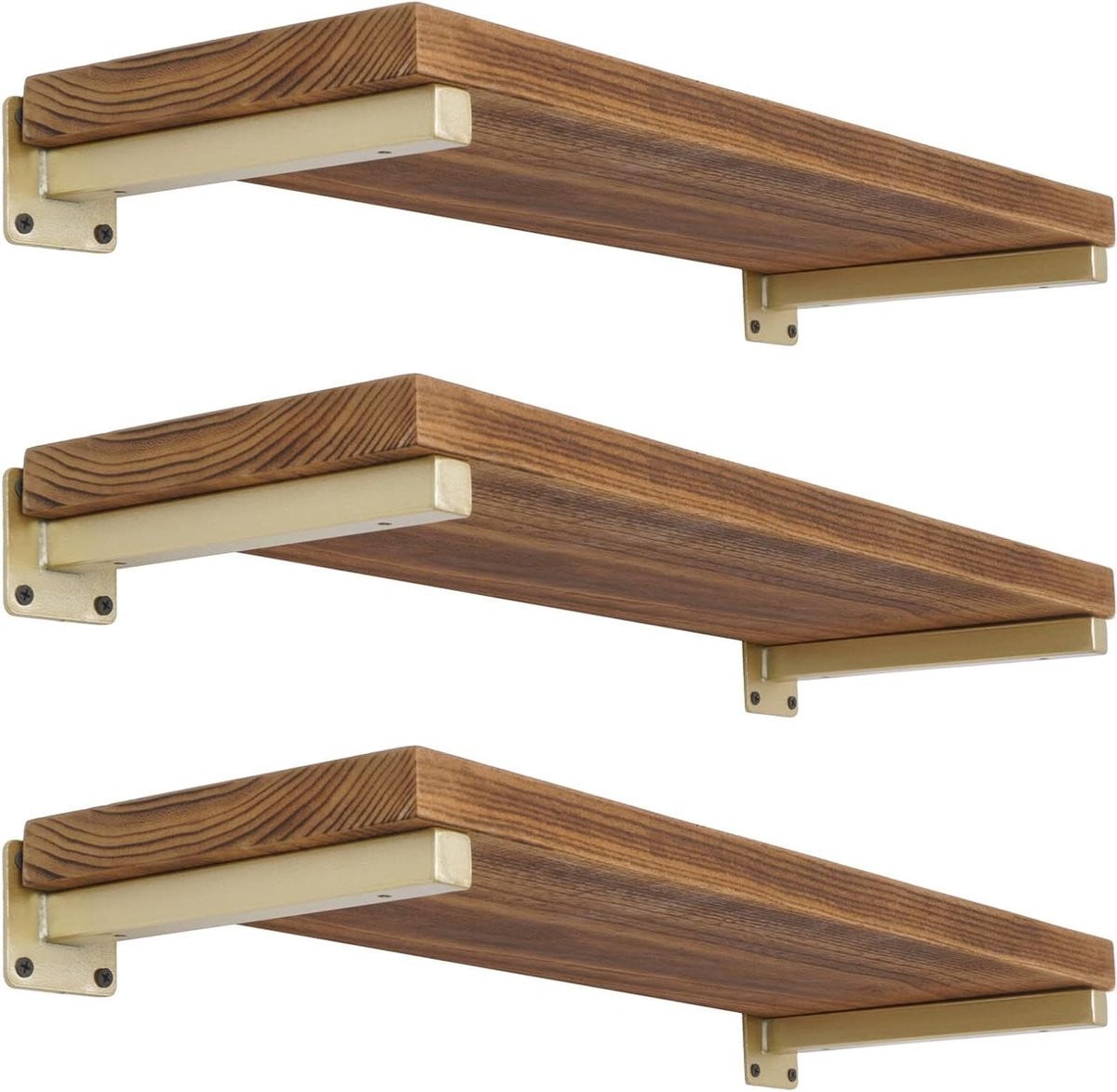 Gouden plankbeugels van 10 inch voor zwaar belaste wanddecoratie
