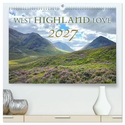 West Highland Love Kalender (hochwertiger Premium Wandkalender 2027 DIN A2 quer), Kunstdruck in Hochglanz