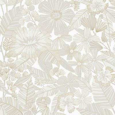 Tempaper Metallic Bloom Peel and Stick Wallpaper