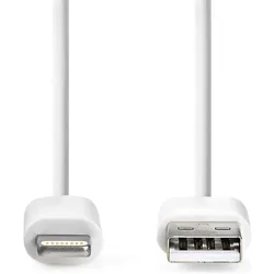 Nedis 3er-Set iPhone Ladekabel, Lightning Kabel, USB-A, Apple MFi Zertifiziert, 1 m, weiss (1 m, USB 2.0, 12 W), USB Kabel
