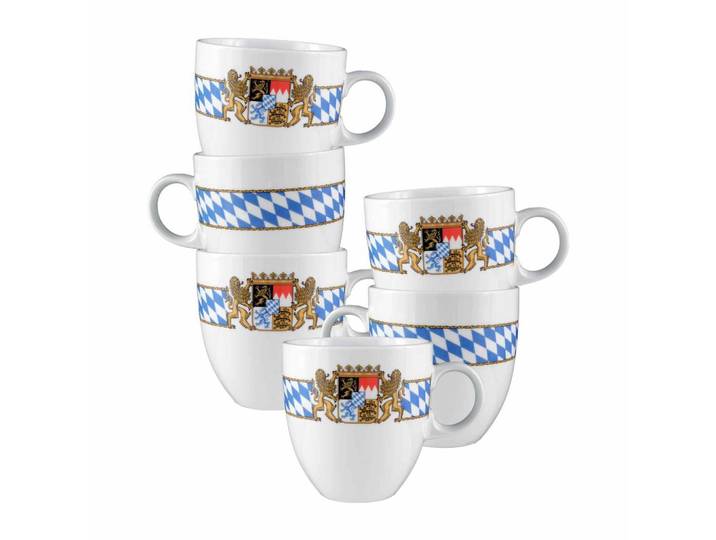 BECHER Compact Bayern bunt 0,5 l 6er Set