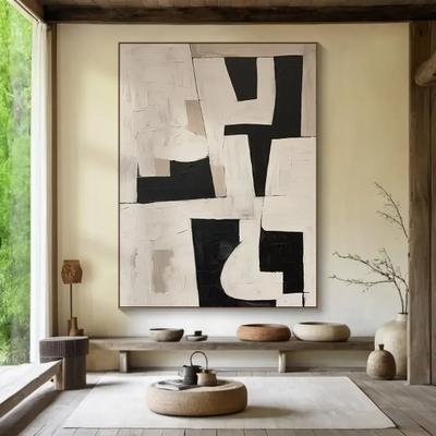 Uplifted Finds Beige Texture Abstract Canvas   Minimalist Neutral Relief Painting   Executive Studio & Living Room Sanctuary Decor b 40 X 60 Cm