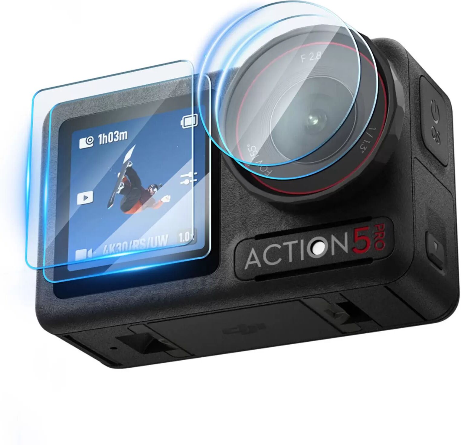 INF STARTRC Displayschutz aus gehärtetem Glas für DJI Action 5 Pro