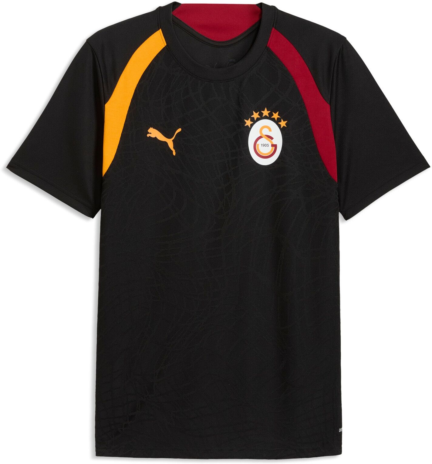 Fussballtrikot PUMA "GSK TRAINING JERSEY", Herren, Gr. L, schwarz (puma schwarz, summer sunset), Web, Obermaterial: 100% Polyester, unifarben, slim fit normal, Rundhals, Trikots Fussballtrikot puma schwarz, summer sunset L