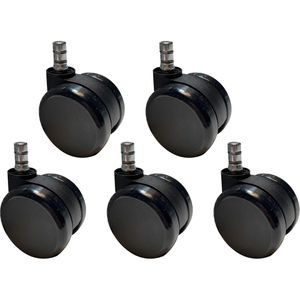 interstuhl Stuhlrollen 4002, 5 Stück, Teppichbodenrollen, Stift-Ø 11mm
