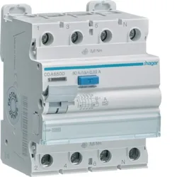 Hager Fehlerstromschutzschalter CDA680D