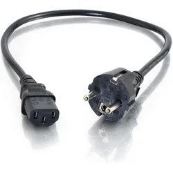 C2G Kabel / 10 m Universal Power cord CEE 7/ (9.75 m), Stromkabel, Schwarz