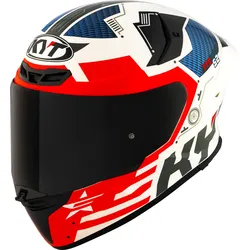 KYT TT-Revo Fuselage, Integralhelm - Weiß/Rot/Blau - XL