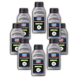 8x Bremsflüssigkeit LIQUI MOLY 21160 DOT 5.1 synt Scheiben Trommel Kupplung 250ml