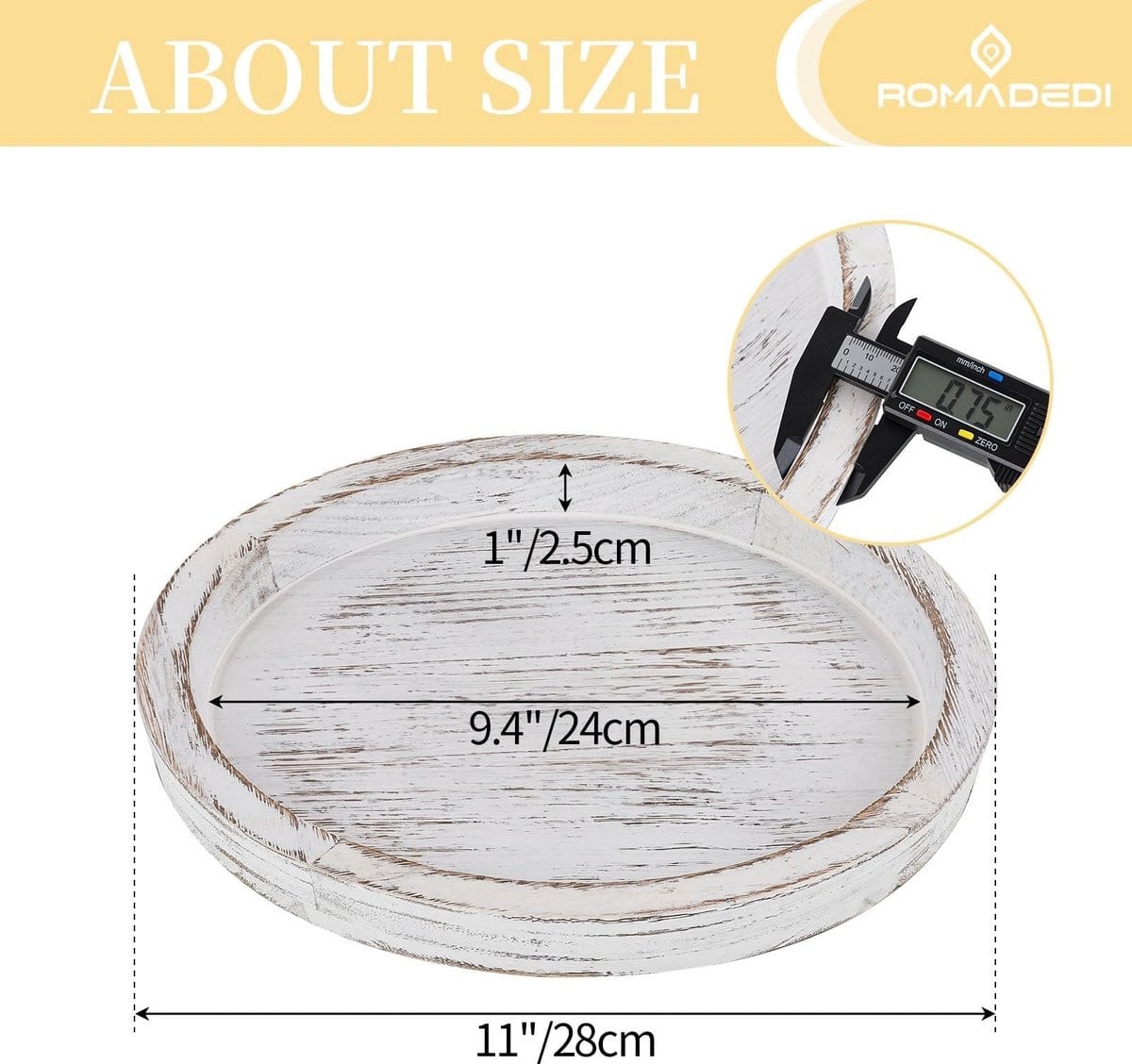 Omgoods Houten Decoratieve Dienblad voor Kaarsen en Accessoires