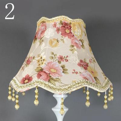 ModernMart European Pearl Tassel Lampshade Cover For Table Floor Lamp Elegant Fabric Shade 2