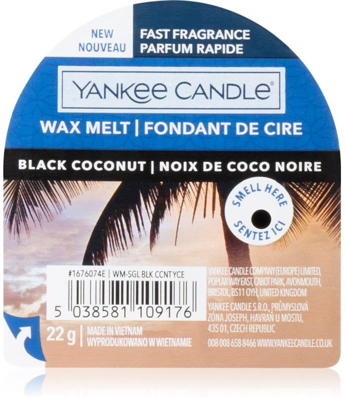 Yankee Candle Black Coconut tartelette en cire 22 g