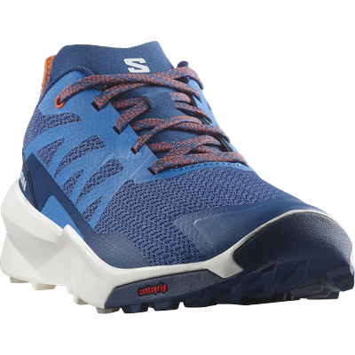 Wanderschuh SALOMON "PATROL J", Kinder, Gr. 33, atmungsaktiv, weiß (dunkelblau, french blau, weiß), Synthetik, Textil, Schuhe Wanderschuh, wasserdicht